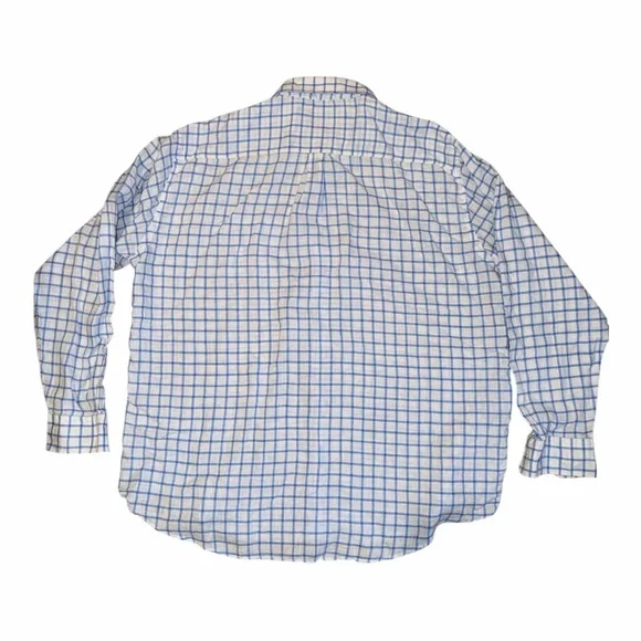 Peter Millar Linen Blend Blue Plaid Button Down Shirt XXL Coastal‎ Preppy MN1 - Picture 3 of 6